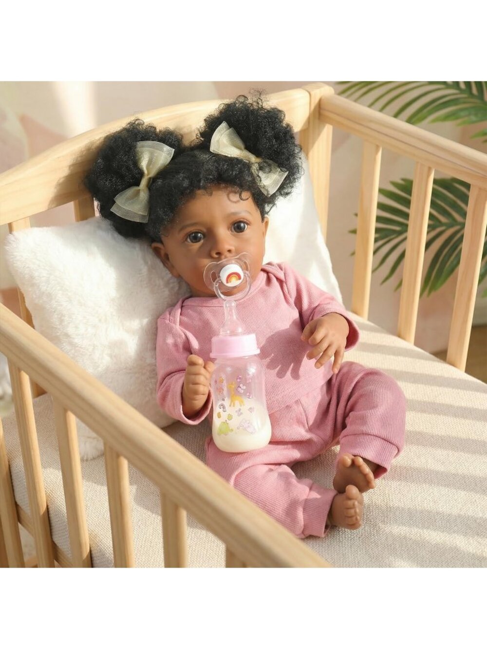 20 Inch Realistic Newborn Baby Doll Soft Cloth Body with Accessories Kids Age 3+